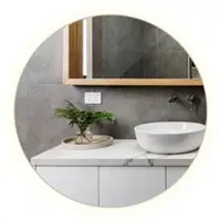 Tulup Badspiegel mit LED Beleuchtung Wandspiegel Rundspiegel Spiegel - Rund Ø90 cm - (Neutralweiß 4000K)