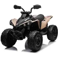 BOGI Can-am ATV Quad Kinderfahrzeug Elektrofahrzeug Kinderquad Elektroquad EVA Soft Reifen Ledersitz 24V 2x200W Khaki