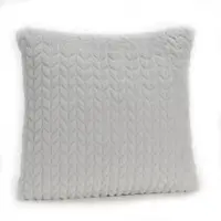 Amadeus Chevron-Kissen Hellgrau 40x40 cm - Quadrat Polyester 40x8 cm