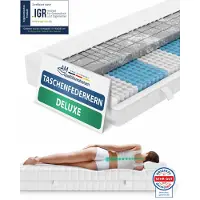 AM Qualitätsmatratzen | 3D Deluxe Taschenfederkernmatratze | 120x200 cm | H3 | 7-Zonen Tonnentaschenfederkernmatratze mit Kaltschaum | 120/200 | Federkernmatratze | Härtegrad H3 | 7 Zonen | 24 cm Höhe