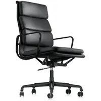Vitra Bürodrehsessel Soft-Pad schwarz, Designer Charles & Ray Eames, 58x102-114x59-65 cm