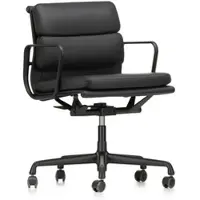 Vitra Bürodrehsessel Soft-Pad schwarz, Designer Charles & Ray Eames, 58x81.5-92.5x57-65 cm