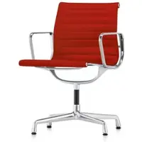 Vitra Besucherstuhl Alu-Chair rot, Designer Charles & Ray Eames, 57.5x83x59 cm