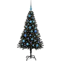 vidaXL Weihnachtsbaum Schwarz 150 cm PVC