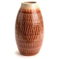 Amadeus Vase Kimia ziegelrot 31 cm - Orange Rund Steinzeug 18x18 cm