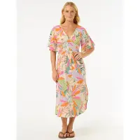 Rip Curl Cala Vadella Kurzarm Midi-kleid