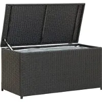 vidaXL Gartentruhe Grau 283L Poly Rattan