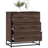 vidaXL Sideboard Schwarz 68x35x76 cm Holzwerkstoff und Metall