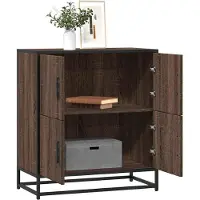 vidaXL Sideboard Schwarz 68x35x76 cm Holzwerkstoff