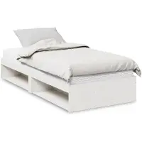 vidaXL Tagesbett mit Matratze Wachsbraun 100x200 cm Massivholz Kiefer
