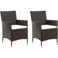 vidaXL Gartenstühle mit Kissen 4 Stk. Poly Rattan Weiß