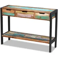 vidaXL Sideboard mit 3 Schubladen 110x35x75 cm Massivholz Mango