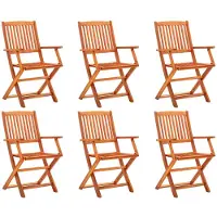 vidaXL Klappbare Gartenstühle 2 Stk. Massivholz Eukalyptus