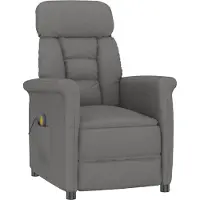 vidaXL Massagesessel Dunkelgrau 96,5 x 70,5 x 95 cm Mikrofaser