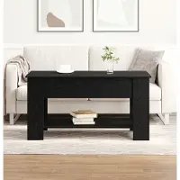 vidaXL Couchtisch Schwarz Eichen-Optik 101 x 49 x 52 cm Holzwerkstoff