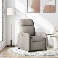 vidaXL Relaxsessel Elektrisch Taupe Stoff