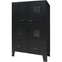 vidaXL Kleiderschrank Industrie-Stil Weiß 67x35x107 cm Stahl