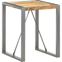 vidaXL Esstisch 70x70x75 cm Raues Mango-Massivholz