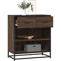 vidaXL Sideboard Schwarz 68x35x76 cm Holzwerkstoff