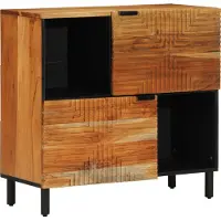 vidaXL Sideboard mit Regal Braun 80 x 33 x 75 cm Massivholz Mango