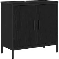 vidaXL Waschbeckenschrank Schwarz Eichen-Optik 60 x 30 x 60 cm