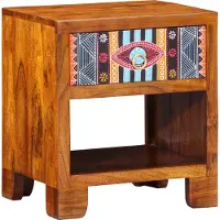vidaXL Sideboard Mehrfarbig 40 x 35 x 45 cm Massivholz Akazie