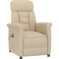 vidaXL Massagesessel Creme 96,5 x 70,5 x 95 cm Mikrofaser