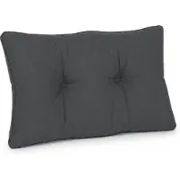 Beautissu Lounge Kissen Outdoor Grau XLuna, 50x40cm
