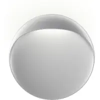 Louis Poulsen Flindt Wandleuchte Ø200 3000K Alu Grey - , Flindt, dimmbar, Metallisch, für Wohnzimmer, Aluminium, Design