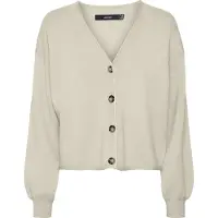 Vero Moda VMGOLD ROLL LS V-NECK CARDIGAN Birch XS