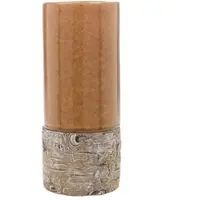 Amadeus Vase 2 in 1 wood groß - Braun Rund Keramik 14.5x14.5 cm