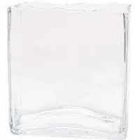 LOU DE CASTELLANE Vase Rechteck Deko 24 cm - Transparent Rectangle Verre 10x22 cm