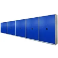 Proregal Mega Deal 5x Flügeltürenschrank Elephant Metall Aktenschrank Abschließbar 2 Türen 180x120x40Cm Stahl 4 Ebenen Stahlschrank Blau/Lichtgrau