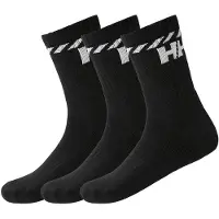 Helly Hansen Socken Cotton Sport Sock Unisex Black (3er-Pack)-Schuhgröße 42 - 44