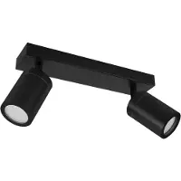 Licht-Erlebnisse Deckenspot Metall GU10 IP44 verstellbar Schwarz 2-flammig länglich Spot Lampe Decke