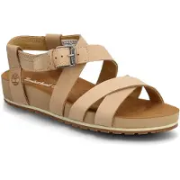 Timberland Damen Malibu Waves Backstrap Sandalen Medium Beige Nubuck-Schuhgröße 37