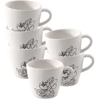 Villeroy & Boch Manufacture Rock blanc - Mickey Mouse Espressotasse 60 ml 6er Set
