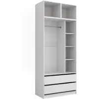 Vicco Kleiderschrank Elmo Weiß 50 x 40 cm 3er Set, Model 61359