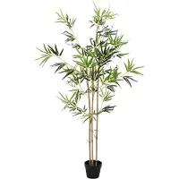 vidaXL Kunstbambusbaum Grün 55 x 16 x 150 cm Stoff und Bambus