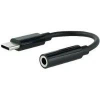 Nanocable 10.24.1205, 3,5 mm, Weiblich, USB Typ-C, Männlich, 0,11 m, Schwarz
