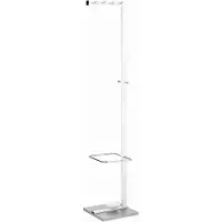 Alco Kleiderständer 2877-10 weiss Metall 10 Haken 36,0 x 178,0 cm