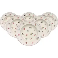Villeroy & Boch Suppenteller "Suppenteller Petite Fleur ø 22,8 cm 6er Set weiß" Spülmaschinengeeignet, Mikrowellengeeignet