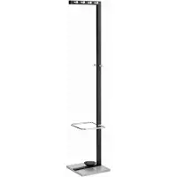 Alco Kleiderständer 2877-11 schwarz Metall 10 Haken 36,0 x 178,0 cm