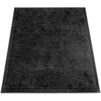 Miltex Schmutzfangmatte Eazycare Style, eckig, antistatisch, UV-beständig, waschbar, High-Twist-Nylon & Niltrilgummi, 600 x 850 mm, tiefschwarz