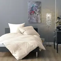 Lorena Mako-Satin Bettwäsche Venedig Kissenbezug einzeln 40x40 cm | natur - beige