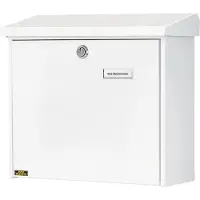 Burg wachter Briefkasten Comfort, Stahlblech verzinkt, weiß