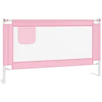 Syfax Kleinkind-Bettschutzgitter Rosa 140x25 cm Stoff