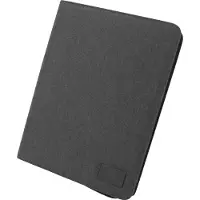 Alassio Schreibmappe GUAM RPET, A4, Tabletfach, 2 SD-Kartenfächer, Dokumentenfach, Multifunktionsbänder, Stifteschlaufe, Block, Ringmechanik, RPET, anthrazit