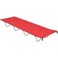 Syfax Campingliege 180x60x19 cm Oxford-Gewebe und Stahl Rot