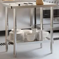 vidaXL 2025 cloris Küchen-Arbeitstisch 82,5x55x85 cm Edelstahl - Servierwagen Sale1732487 1parcel